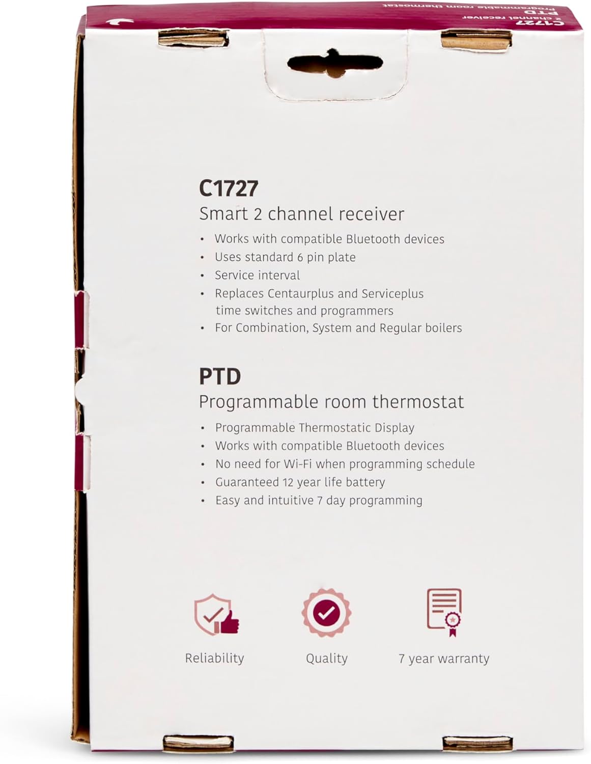Secure C1727 2 Channel Programmable Room Thermostat Direct Replacement for Horstmann CentaurPlus ServicePlus Thermoplus Bluetooth Programming with Smart WIFI Add - On Option App Controlled - Amazing Gadgets Outlet