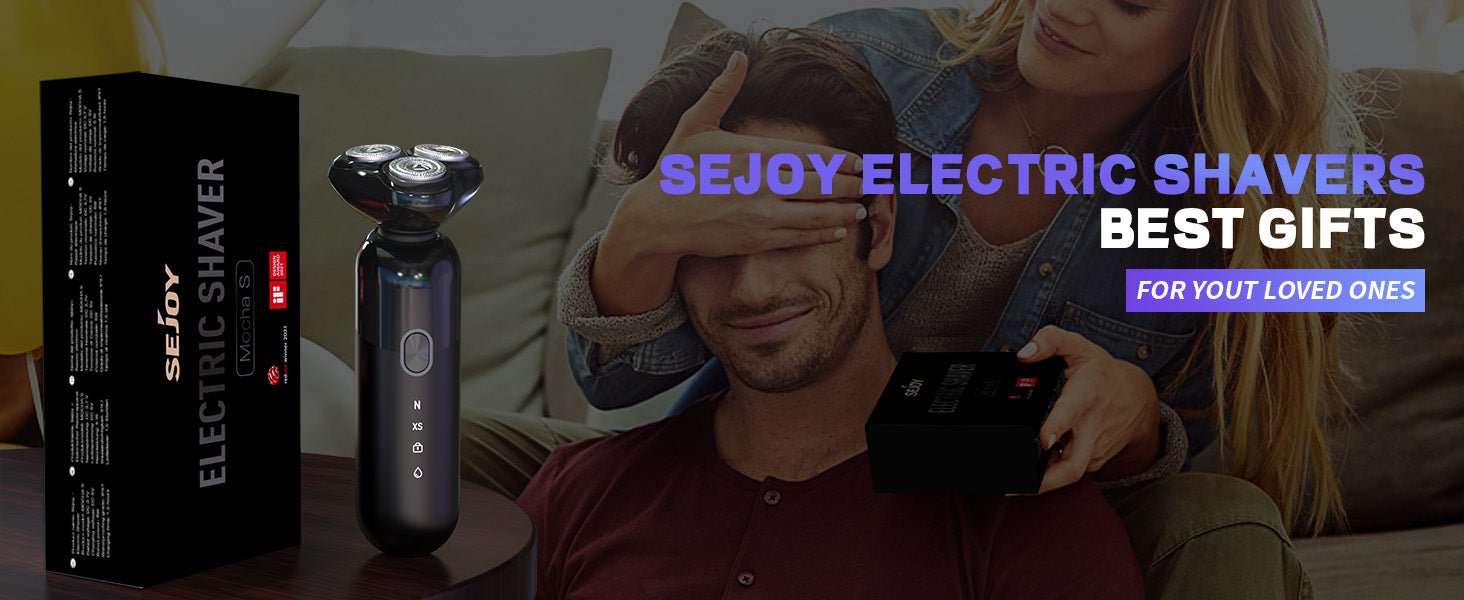 Sejoy Electric Razor for Men, 4D Magnetic Snap - On Razor Head, Cordless Electric Shavers Men Rechargeable, Upgraded Powerful Motor, Wet & Dry Shaving with Anti - Pinch, IPX7, Mocha - S - Amazing Gadgets Outlet