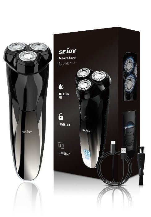 Sejoy Electric Razor for Men, 4D Magnetic Snap - On Razor Head, Cordless Electric Shavers Men Rechargeable, Upgraded Powerful Motor, Wet & Dry Shaving with Anti - Pinch, IPX7, Mocha - S - Amazing Gadgets Outlet