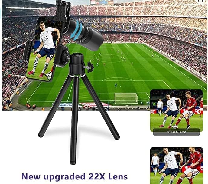 Selvim Phone Camera Lens Phone Lens Kit with 22X Telephoto Lens, 235°Fisheye Lens, 25X Macro Lens, 0.62X Wide Angle Lens, Compatible with iPhone 11 12 8 7 6 Plus X XS XR Samsung Android Pixel - Amazing Gadgets Outlet