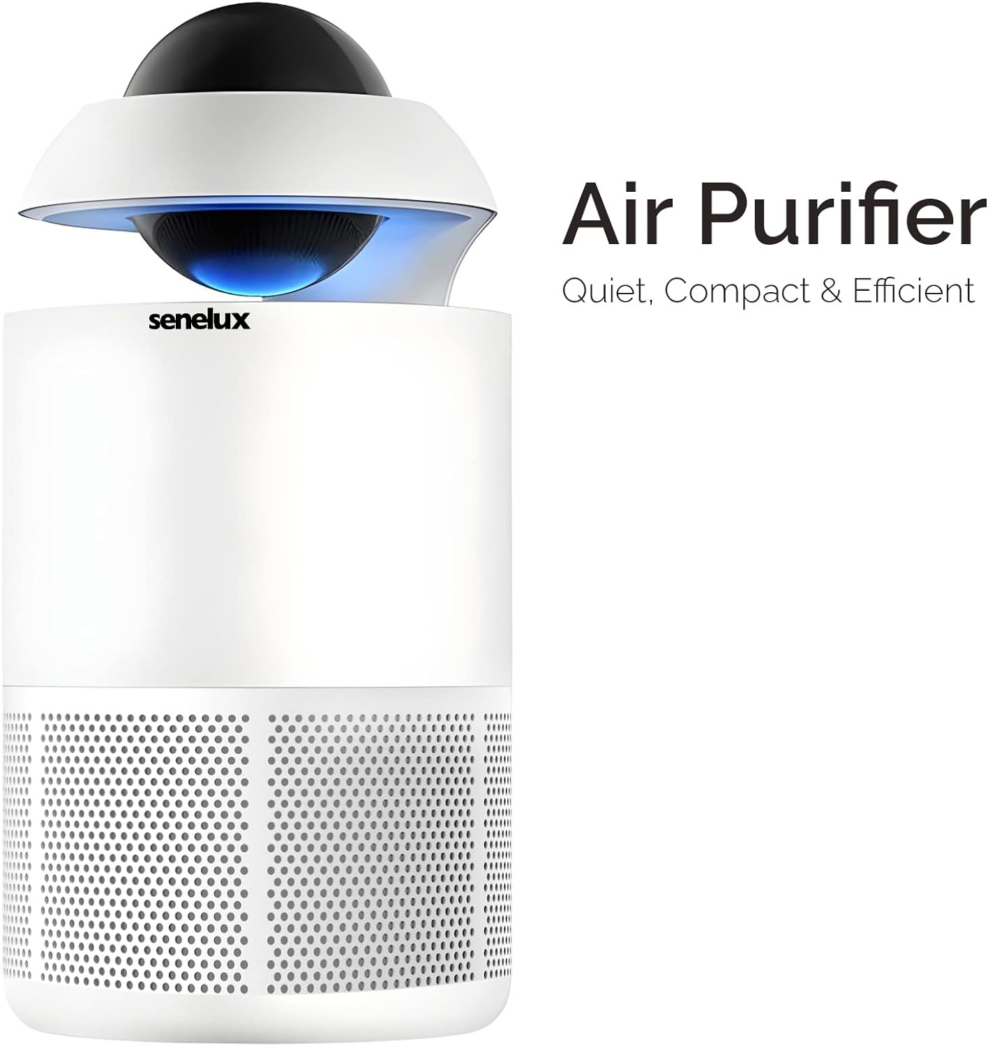 Senelux Air Purifier for Home Bedroom, H13 HEPA & Carbon Filters, CADR 100 m³/h, Removes 99.97% Pollen Allergies Dust Odours Smoke, Air Cleaner with Timer, Quiet 20dB Sleep Mode, Smart App Controls - Amazing Gadgets Outlet