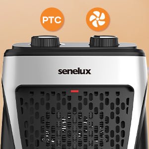 Senelux Space Heater, 1500W PTC Electric Ceramic Portable Heater Indoor Use 2 in 1 Fan Combo Fast Heating with Adjustable Thermostat Overheat and Tip Over Protection for Office Desk Rooms Bedroom - Amazing Gadgets Outlet