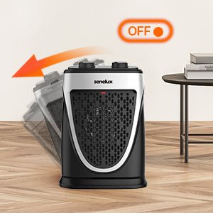 Senelux Space Heater, 1500W PTC Electric Ceramic Portable Heater Indoor Use 2 in 1 Fan Combo Fast Heating with Adjustable Thermostat Overheat and Tip Over Protection for Office Desk Rooms Bedroom - Amazing Gadgets Outlet