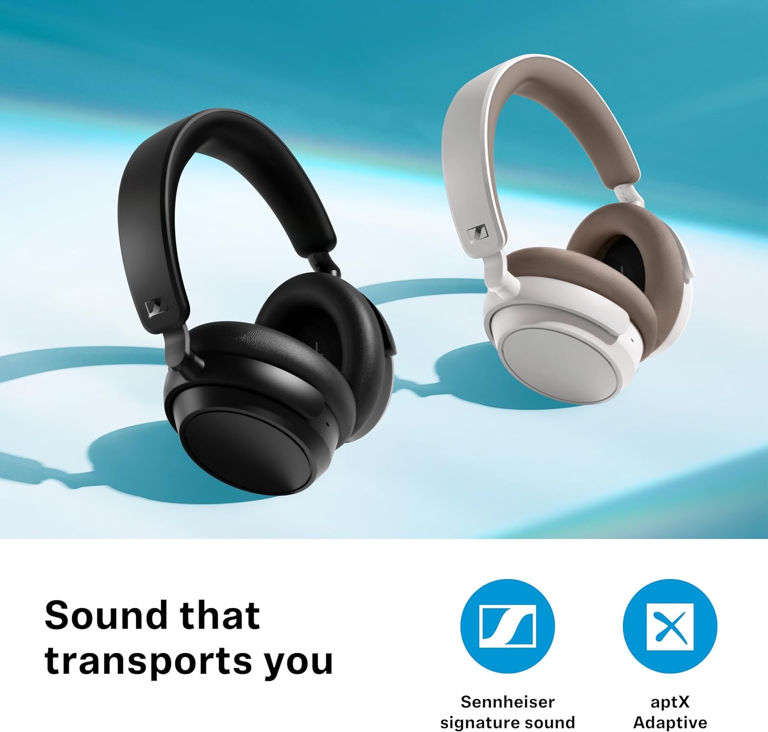 Sennheiser ACCENTUM Plus Wireless Bluetooth Headphones Audio with Quick - Charge Feature, 50 - Hour Battery Playtime, Adaptive Hybrid ANC, Sound Personalization and Touch Controls - White - Amazing Gadgets Outlet