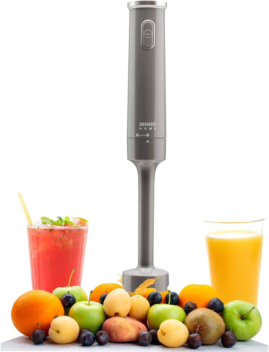 Sensio Home 1000W Super Powerful Hand Blender 3 - in - 1 Stainless Steel Stick Immersion Blender with Attachment, 700ml Mixing Beaker, Stainless Steel Whisk, Variable Speeds for Baby Food,Vegetables,Soup - Amazing Gadgets Outlet