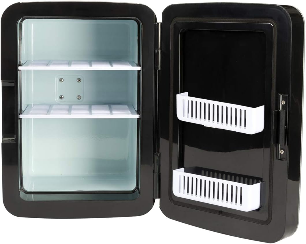 SENSIOHOME 15L Mini Fridge Cooler & Warmer | AC+DC Power - 12v, UK & EU Plug | Compact, Portable and Quiet, For Home, Bedroom, Car, Holiday, Food Drinks Makeup (Black) - Amazing Gadgets Outlet