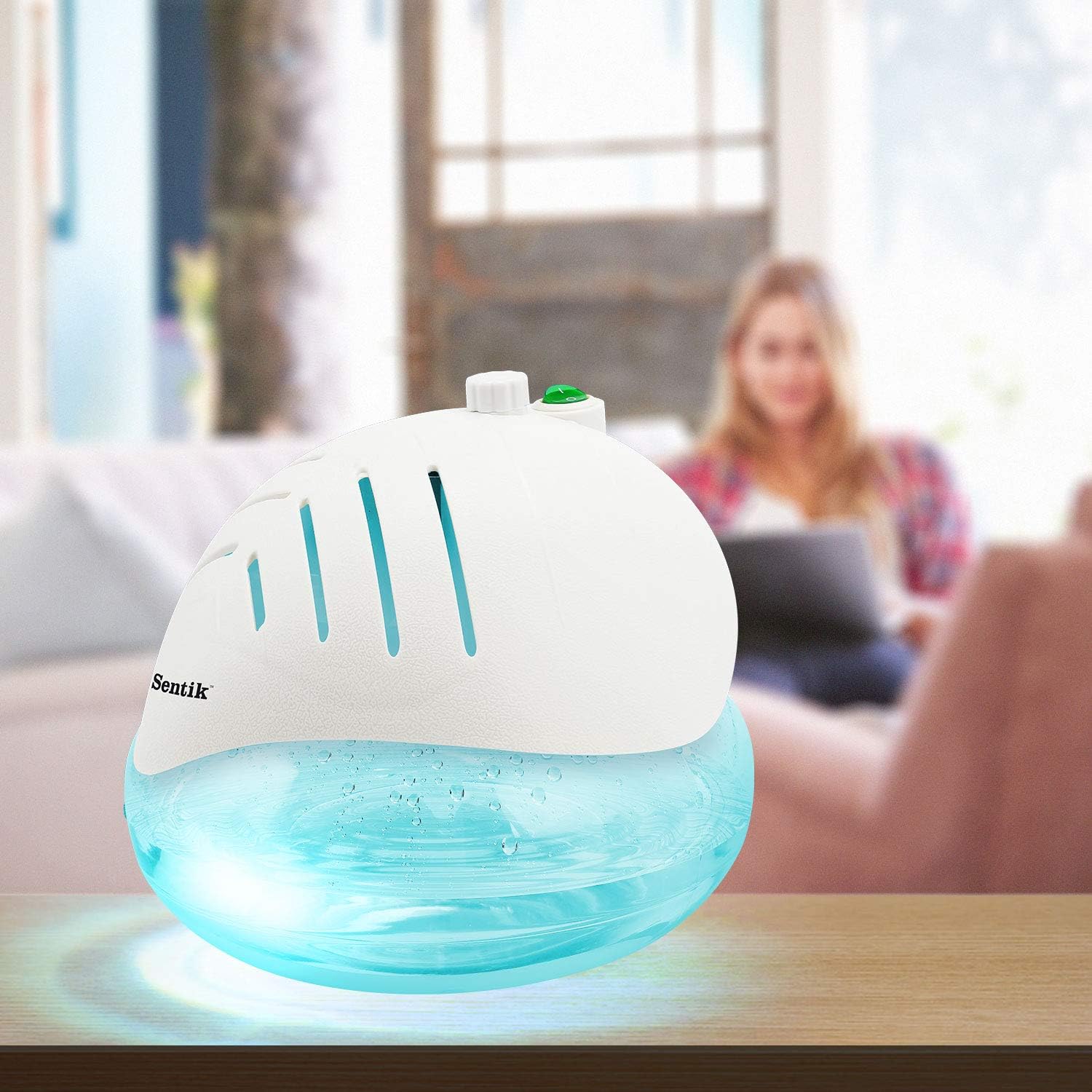 Sentik® Air Purifier and Ioniser with Colour Changing LED Light and 3 Free Fragrances - Amazing Gadgets Outlet