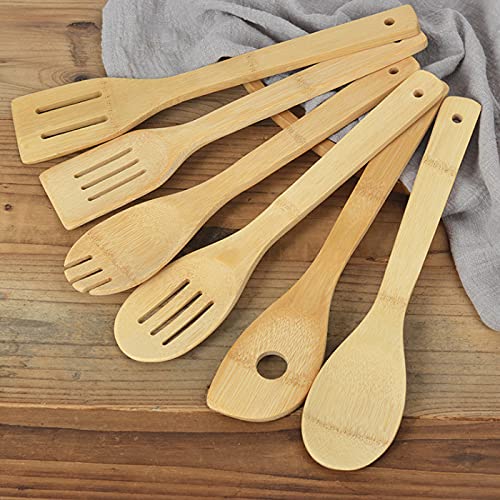 Set 7 Cooking Spoons Kitchen Utensils Set Tools Salad Barbecue Slotted Spatula Spoon Turner Fork Spoon Bread Tongs Camping BBQ Cookware for Non - Stick Pans Healthy Dishwasher Safe - Amazing Gadgets Outlet