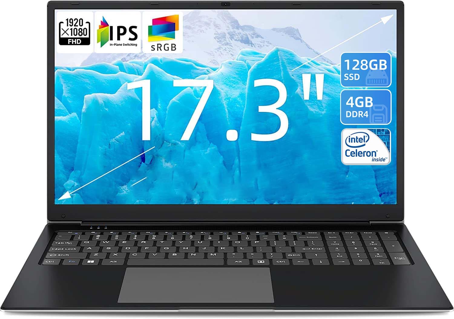 SGIN 15.6 Inch Laptop 12GB RAM 512GB SSD, 1080P FHD Celeron N5095 Up to 2.8GHz, 180° Open Angle, PC Notebook with Dual Band WiFi, 2xUSB 3.0, Keyboard Film in Eight Languages - Amazing Gadgets Outlet