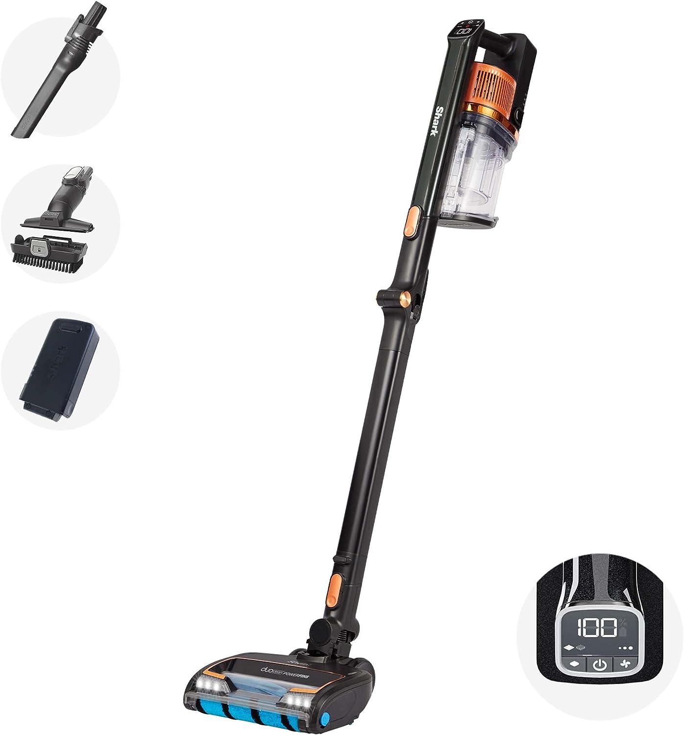 Shark Cordless Stick Vacuum Cleaner, Anti Hair Wrap, 60 Minute Run Time Battery, Flexible DuoClean with Motorised Pet Tool, Multi - Surface & 20cm Crevice Tools, Black & Red, IZ300UKT   Import  Single ASIN  Import  Multiple ASIN ×Product customizat - Amazing Gadgets Outlet