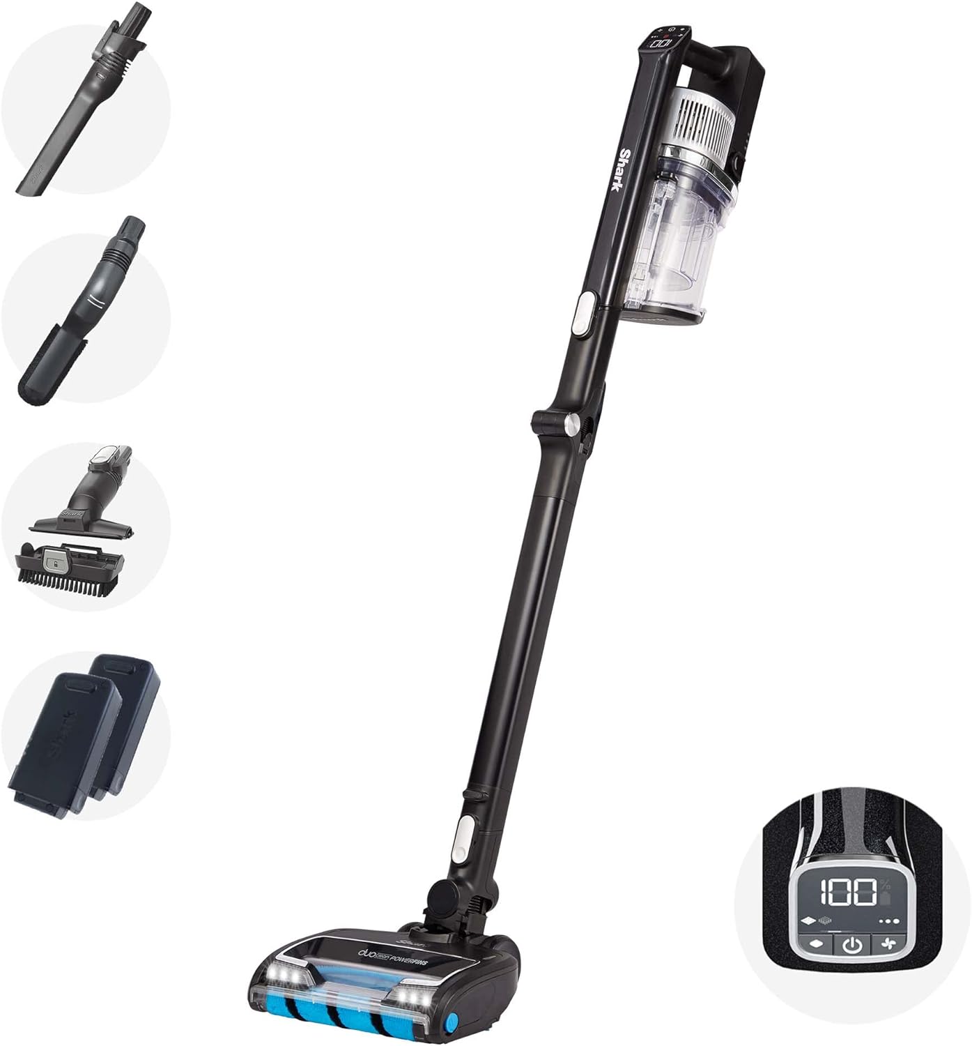 Shark Cordless Stick Vacuum Cleaner, Anti Hair Wrap, 60 Minute Run Time Battery, Flexible DuoClean with Motorised Pet Tool, Multi - Surface & 20cm Crevice Tools, Black & Red, IZ300UKT   Import  Single ASIN  Import  Multiple ASIN ×Product customizat - Amazing Gadgets Outlet