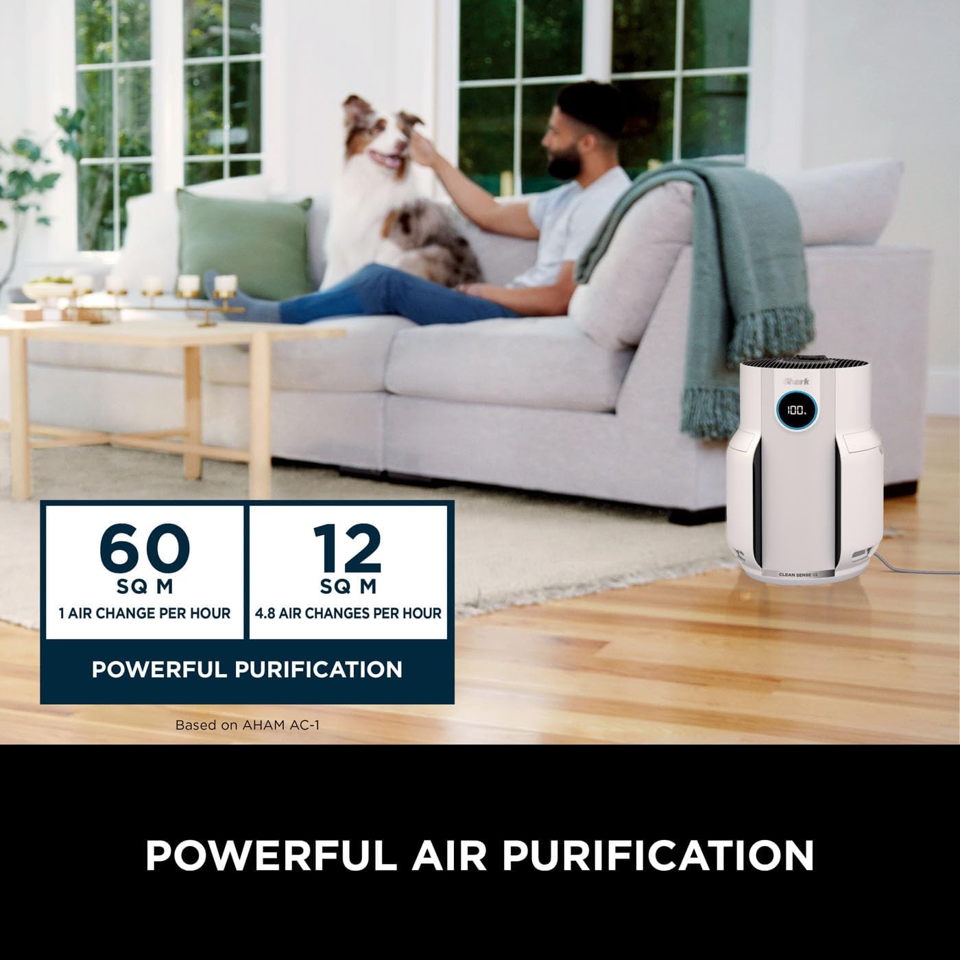 Shark NeverChange5 Air Purifier for Home, Bedroom, Room Coverage 60sqm, 5 - Year HEPA Filter Traps 99.97% of Allergens including Dust, Pollen, Pet Dander, Auto Mode, Quiet, LED Display, White HP150UK - Amazing Gadgets Outlet