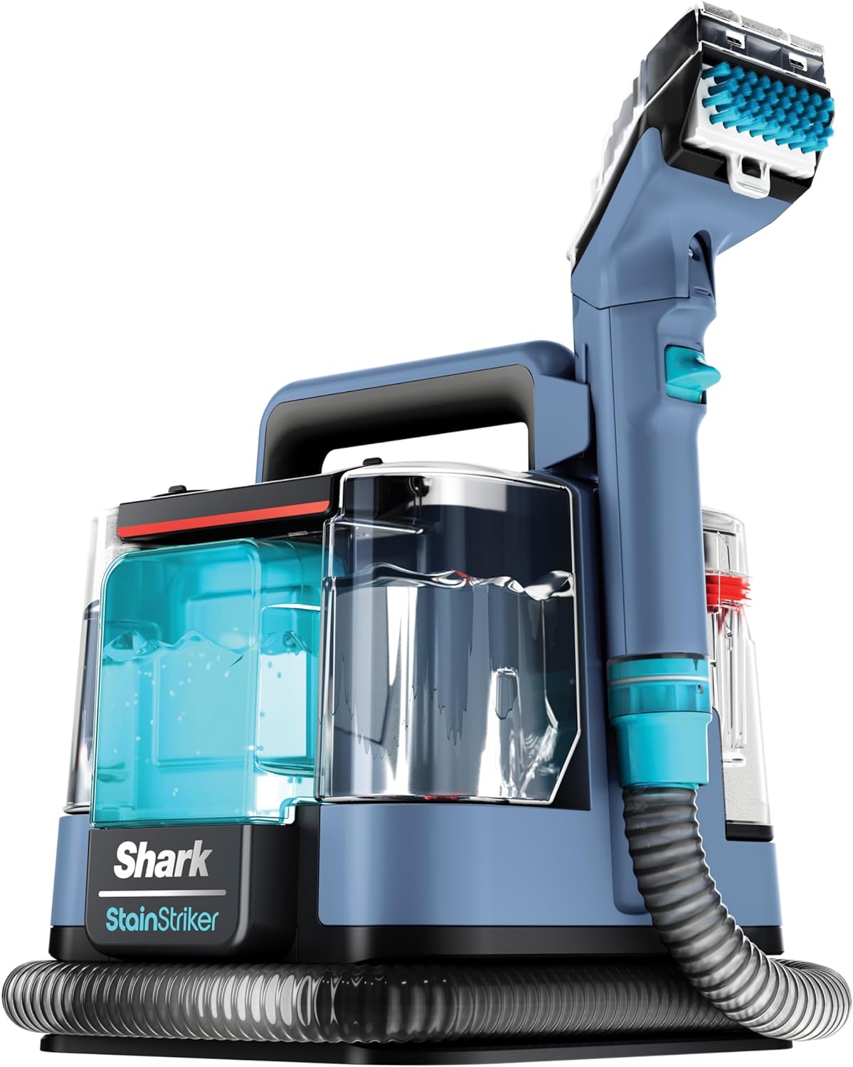 Shark StainStriker Stain & Spot Cleaner with Tough Stain, Crevice & Hose - Cleaning Tools, 2x Bespoke Cleaning Formulas Remove Stains, Odours, Dirt & Grime, Lightweight, 450W, Blue, PX200UK - Amazing Gadgets Outlet