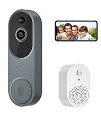 SHARKPOP 1080p Video Doorbell Camera Wireless with 2 - Way Audio, Ring Chime Included, Smart Human Motion Detection, HD Night Vision, Cloud Storage, Easy Installation, Real - Time Alerts for Home Security - Amazing Gadgets Outlet