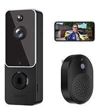 SHARKPOP 1080p Video Doorbell Camera Wireless with 2 - Way Audio, Ring Chime Included, Smart Human Motion Detection, HD Night Vision, Cloud Storage, Easy Installation, Real - Time Alerts for Home Security - Amazing Gadgets Outlet