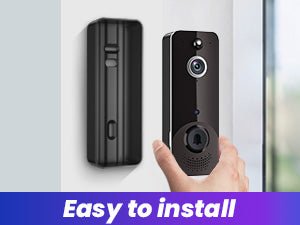 SHARKPOP Doorbell Camera Wireless, WiFi Video Doorbell with Free Ring Chime, Indoor/Outdoor Surveillance Human Detection, 2 - Way Audio, Night Vision, Cloud Storage, Battery Powered, Live View - Amazing Gadgets Outlet