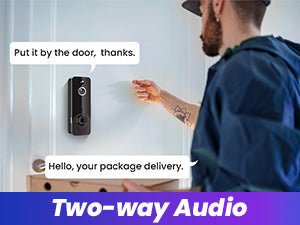 SHARKPOP Doorbell Camera Wireless, WiFi Video Doorbell with Free Ring Chime, Indoor/Outdoor Surveillance Human Detection, 2 - Way Audio, Night Vision, Cloud Storage, Battery Powered, Live View - Amazing Gadgets Outlet