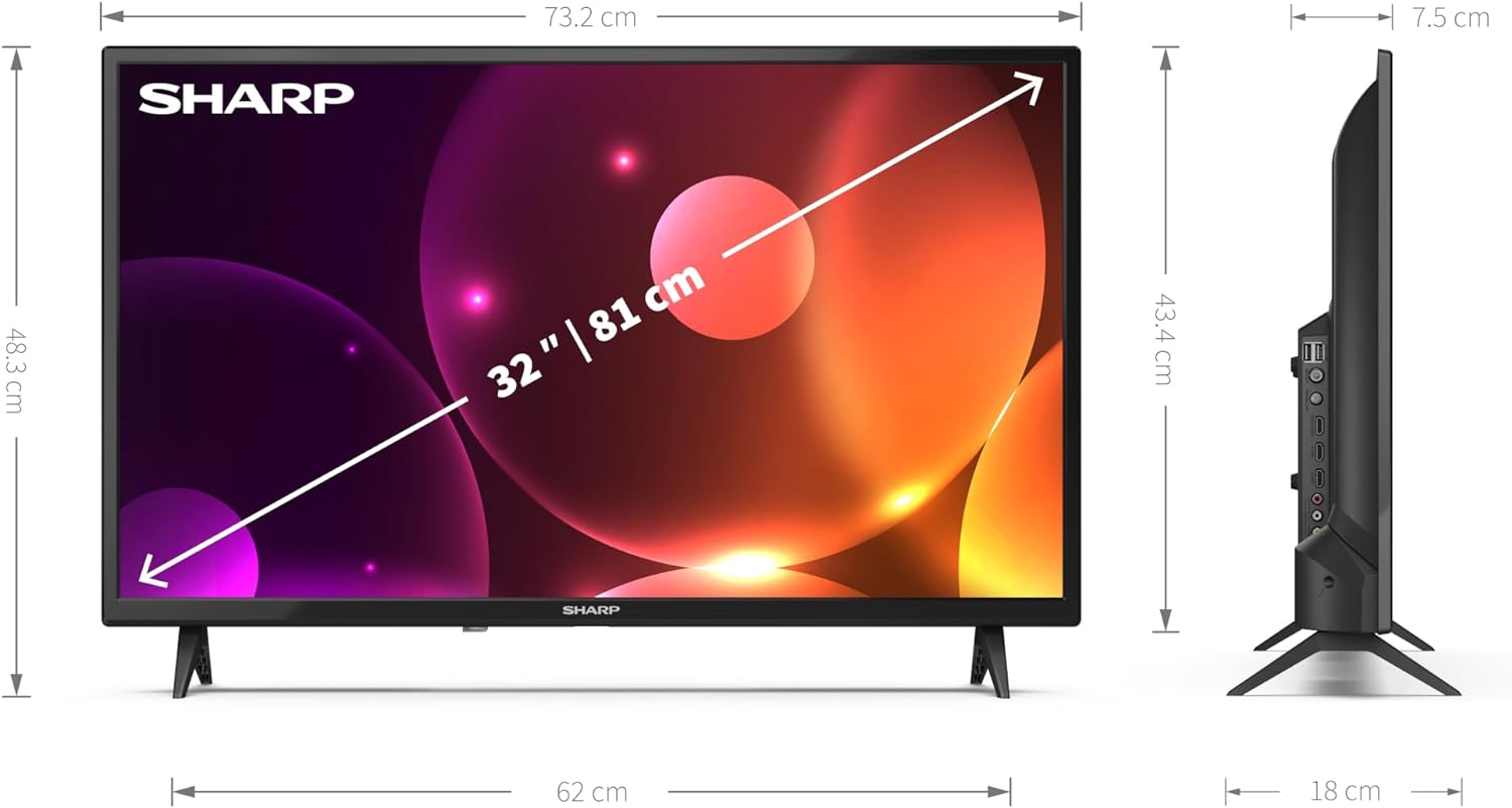 SHARP 32FA2K 32" inch 720p HD Ready LED TV | 2023 | - Amazing Gadgets Outlet