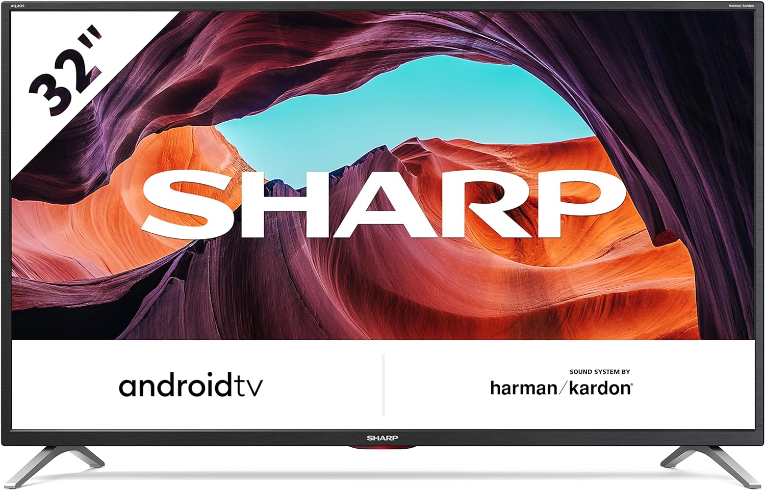 Sharp 4T - C50FN6KL2AB 50 - Inch 4K Android Smart TV, Frameless UHD HDR with Google Assistant, HDMI 2.1 with eARC, Dolby Vision, Chromecast Built - in, Bluetooth, Freeview Play & Wireless Streaming – Black - Amazing Gadgets Outlet