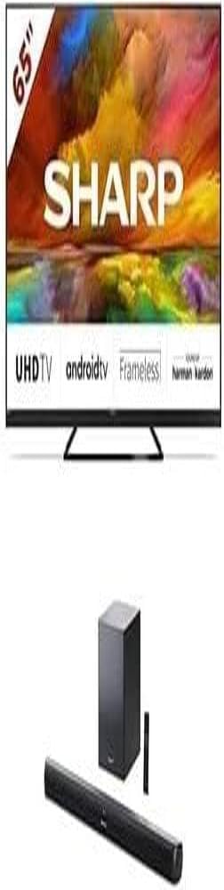 SHARP 4T - C50FP6KL2AB 50 Inch Smart TV 4K UHD Quantum Dot TV with Google Assistant, Freeview Play & Chromecast Built In, Android TV, UHD Frameless Television, 4x HDMI & 2x USB Bluetooth TV – Silver - Amazing Gadgets Outlet