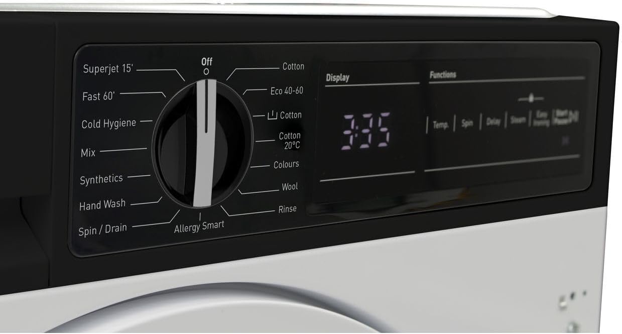 Sharp ES - NIH814BWA - EN Integrated 8kg Washing Machine with 1400 rpm - White - A Rated - Amazing Gadgets Outlet