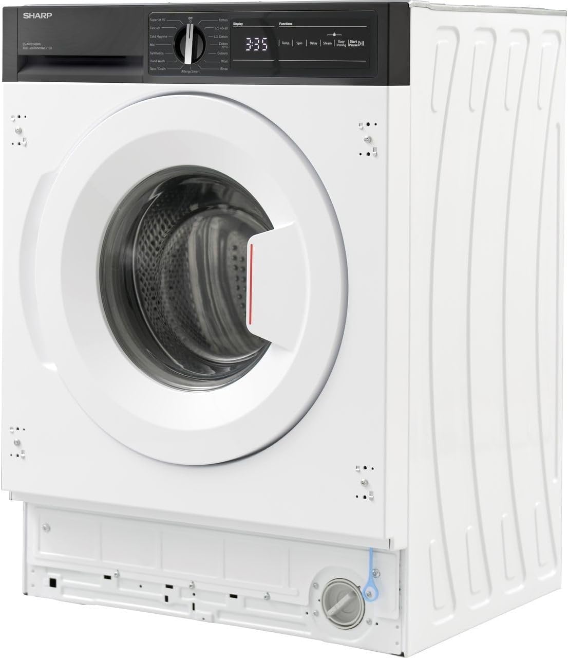 Sharp ES - NIH814BWA - EN Integrated 8kg Washing Machine with 1400 rpm - White - A Rated - Amazing Gadgets Outlet