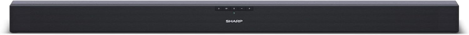 SHARP HT - SB107 2.0 Soundbar, 90W Small Wireless Bluetooth Soundbar for TV and Device Streaming with Aux, USB Playback, HDMI ARC /CEC & Digital Optical - in, Wall Mountable or Table Top Sound Bar - Black - Amazing Gadgets Outlet