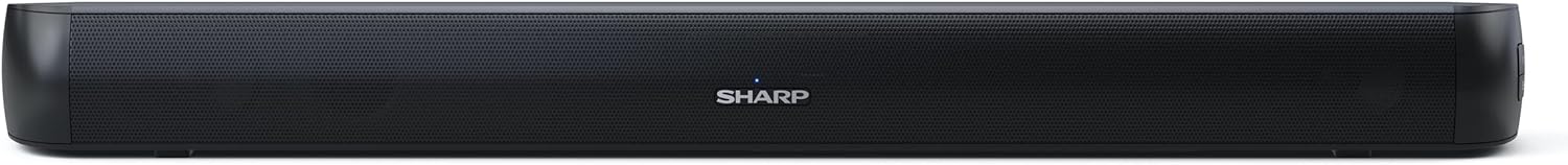 SHARP HT - SB107 2.0 Soundbar, 90W Small Wireless Bluetooth Soundbar for TV and Device Streaming with Aux, USB Playback, HDMI ARC /CEC & Digital Optical - in, Wall Mountable or Table Top Sound Bar - Black - Amazing Gadgets Outlet