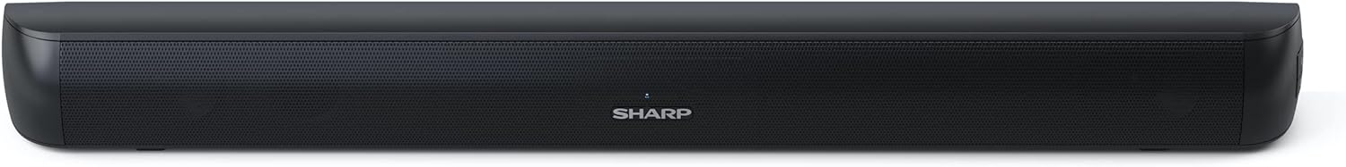 SHARP HT - SB107 2.0 Soundbar, 90W Small Wireless Bluetooth Soundbar for TV and Device Streaming with Aux, USB Playback, HDMI ARC /CEC & Digital Optical - in, Wall Mountable or Table Top Sound Bar - Black - Amazing Gadgets Outlet