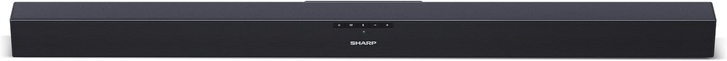 SHARP HT - SB140(MT) 2.0 Soundbar, 150W Slim Wireless Bluetooth Soundbar for TV and Device Streaming with HDMI ARC /CEC, Aux and Digital Optical - In, Wall Mount or Table Top Sound Bar - Black - Amazing Gadgets Outlet