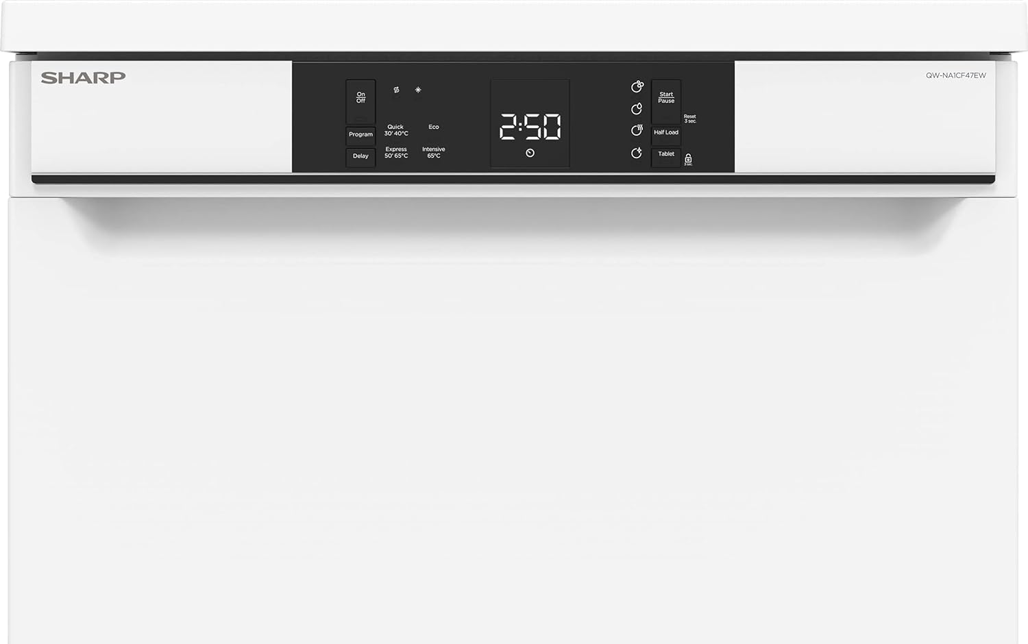 SHARP QW - NA1CF47EW, Freestanding, Dishwasher, 13 Place Settings, White LED Display, Active Drying, White Colour - Amazing Gadgets Outlet