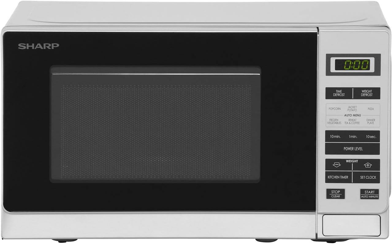 Sharp R220SLM Standard Microwave Oven - Silver - Amazing Gadgets Outlet