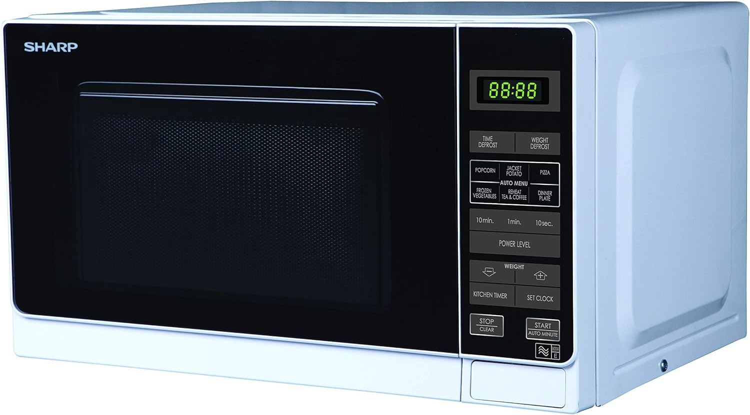 Sharp R272SLM Solo Touch Control Microwave, 20 Litre capacity, 800W, Silver - Amazing Gadgets Outlet