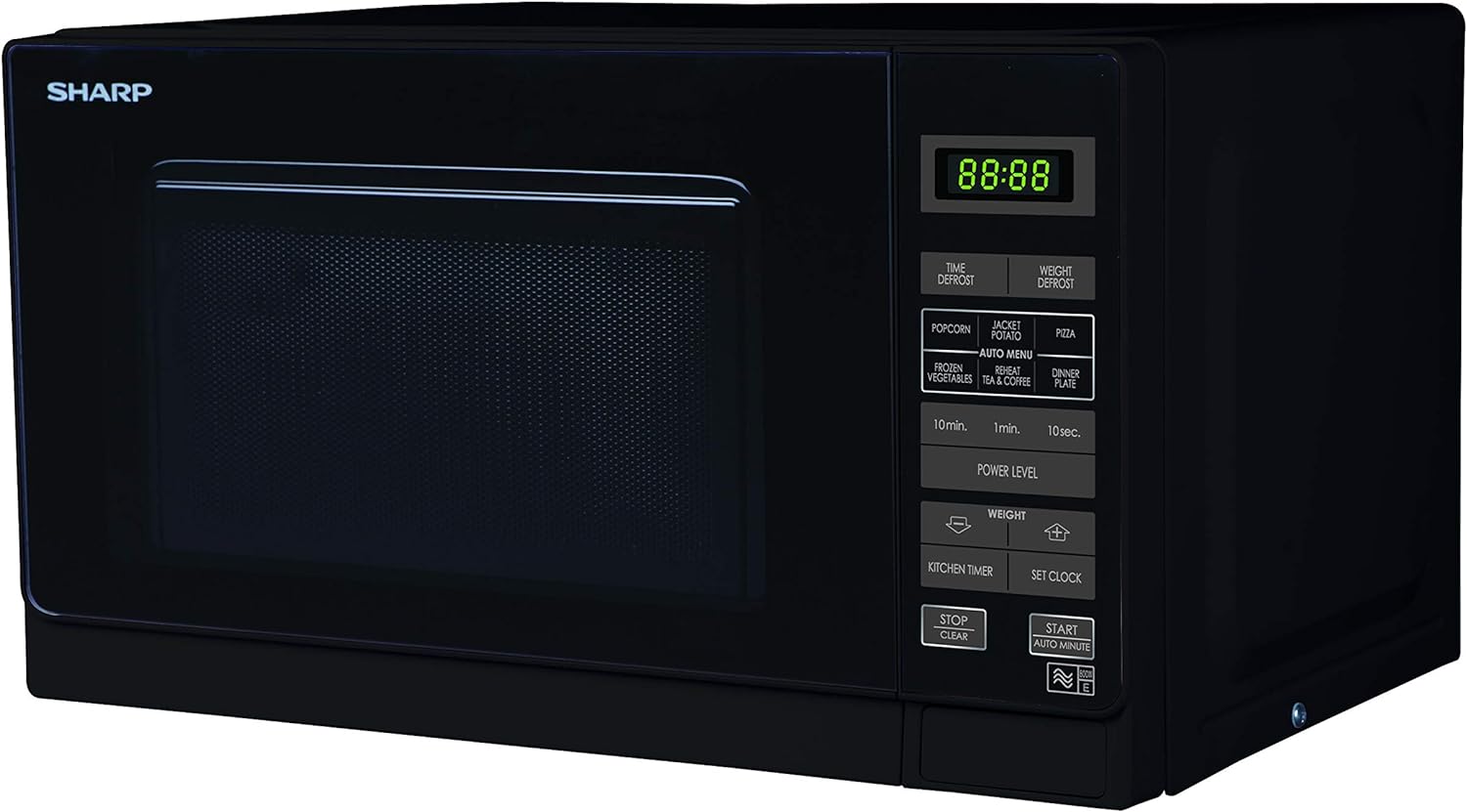 Sharp R272SLM Solo Touch Control Microwave, 20 Litre capacity, 800W, Silver - Amazing Gadgets Outlet