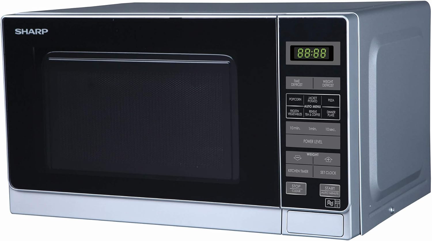 Sharp R272SLM Solo Touch Control Microwave, 20 Litre capacity, 800W, Silver - Amazing Gadgets Outlet