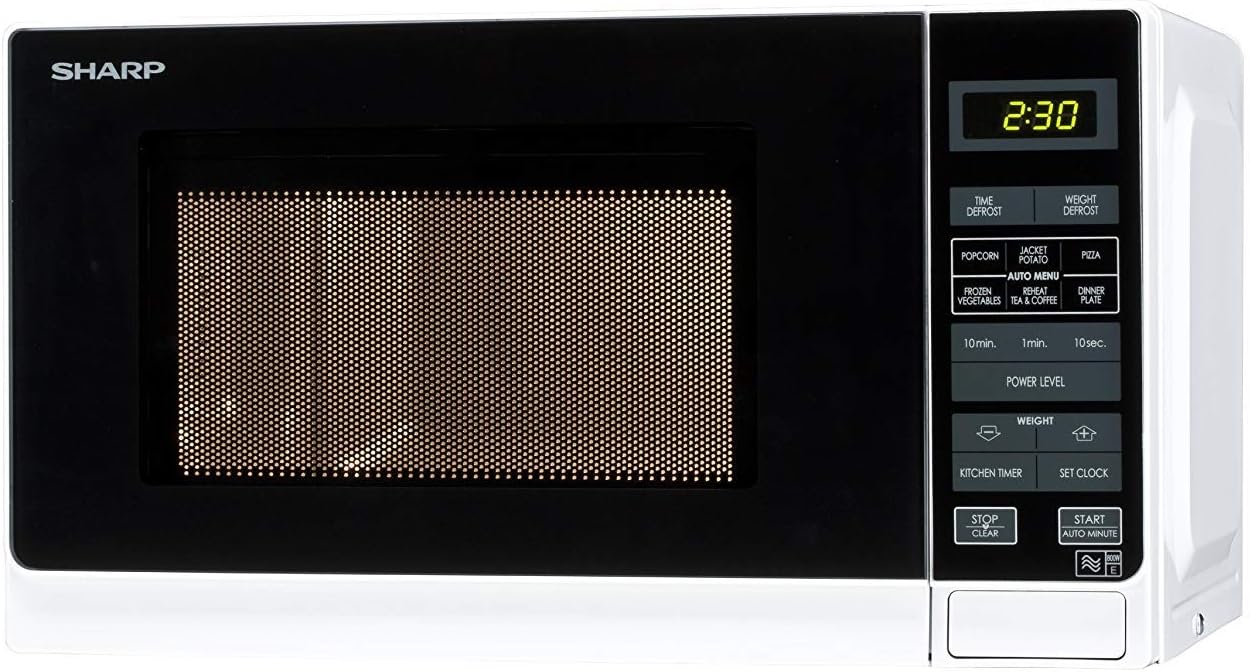 Sharp R272WM Solo Touch Control Microwave, 20 Litre capacity, 800W, White - Amazing Gadgets Outlet