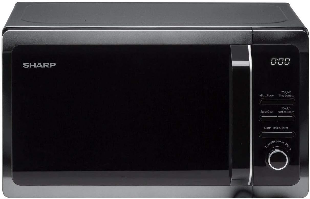 Sharp R274KM, Solo Digital Microwave, 20 Litre Capacity, 800 W, Black, Turntable - Amazing Gadgets Outlet