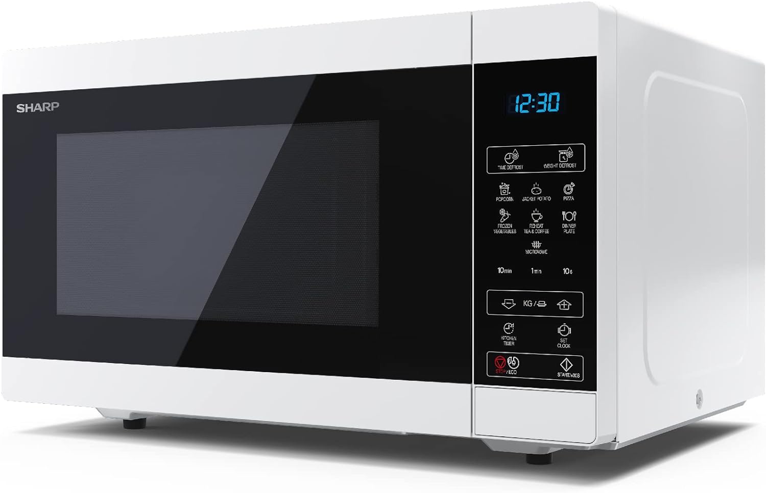 SHARP YC - MS01U - S Compact 20 Litre 800W Manual control Microwave, 5 power levels, defrost function, LED cavity light - Silver - Amazing Gadgets Outlet