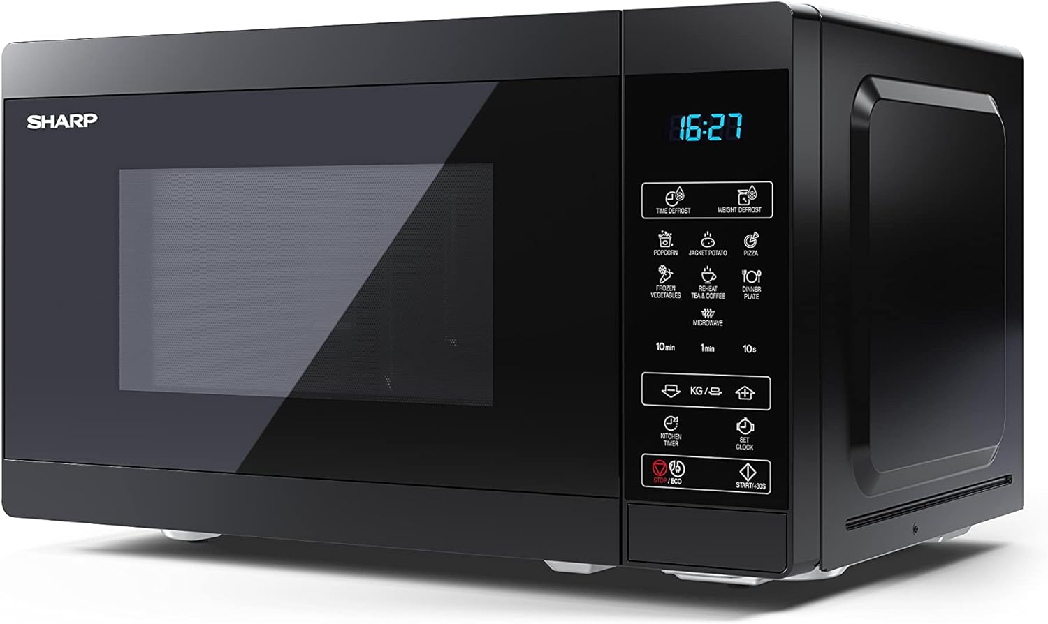 SHARP YC - MS01U - S Compact 20 Litre 800W Manual control Microwave, 5 power levels, defrost function, LED cavity light - Silver - Amazing Gadgets Outlet