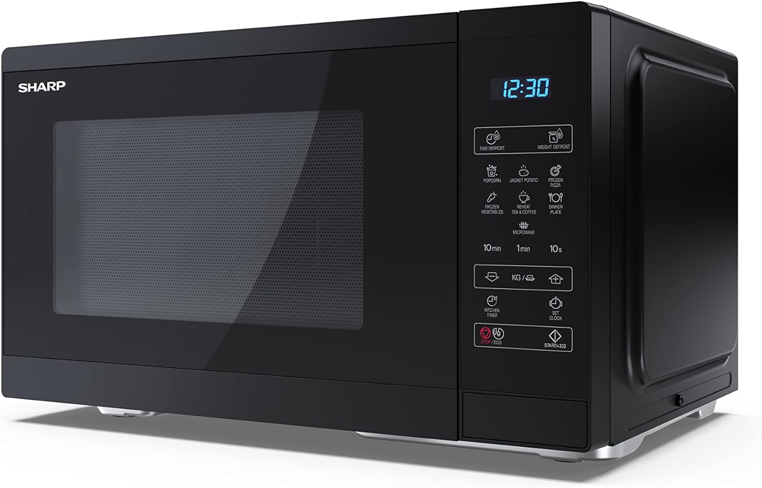 SHARP YC - MS01U - S Compact 20 Litre 800W Manual control Microwave, 5 power levels, defrost function, LED cavity light - Silver - Amazing Gadgets Outlet