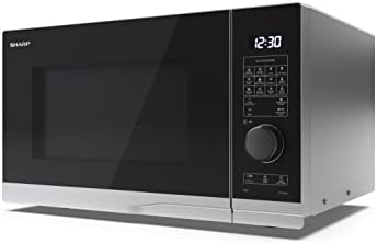 SHARP YC - PS201AU - S Compact 20 Litre 700W Manual control Microwave, 6 power levels, defrost function, LED cavity light - Silver - Amazing Gadgets Outlet