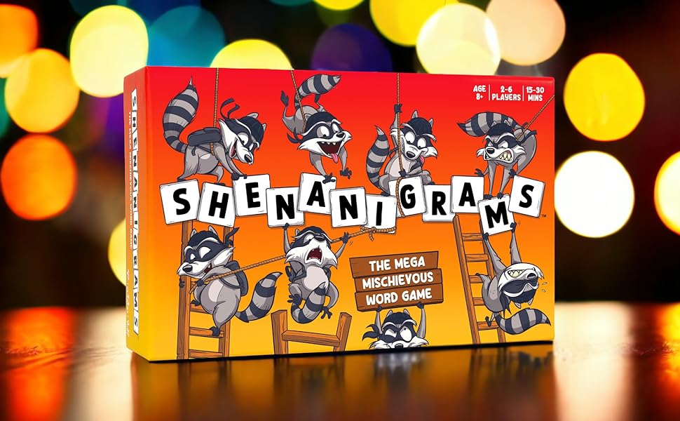 Shenanigrams – The Mega - Mischievous Word Game! A Super Fun & Fast Family Party Game for Kids, Teens & Adults - Great for Travel, Couples & Family Board Games Night - Amazing Gadgets Outlet