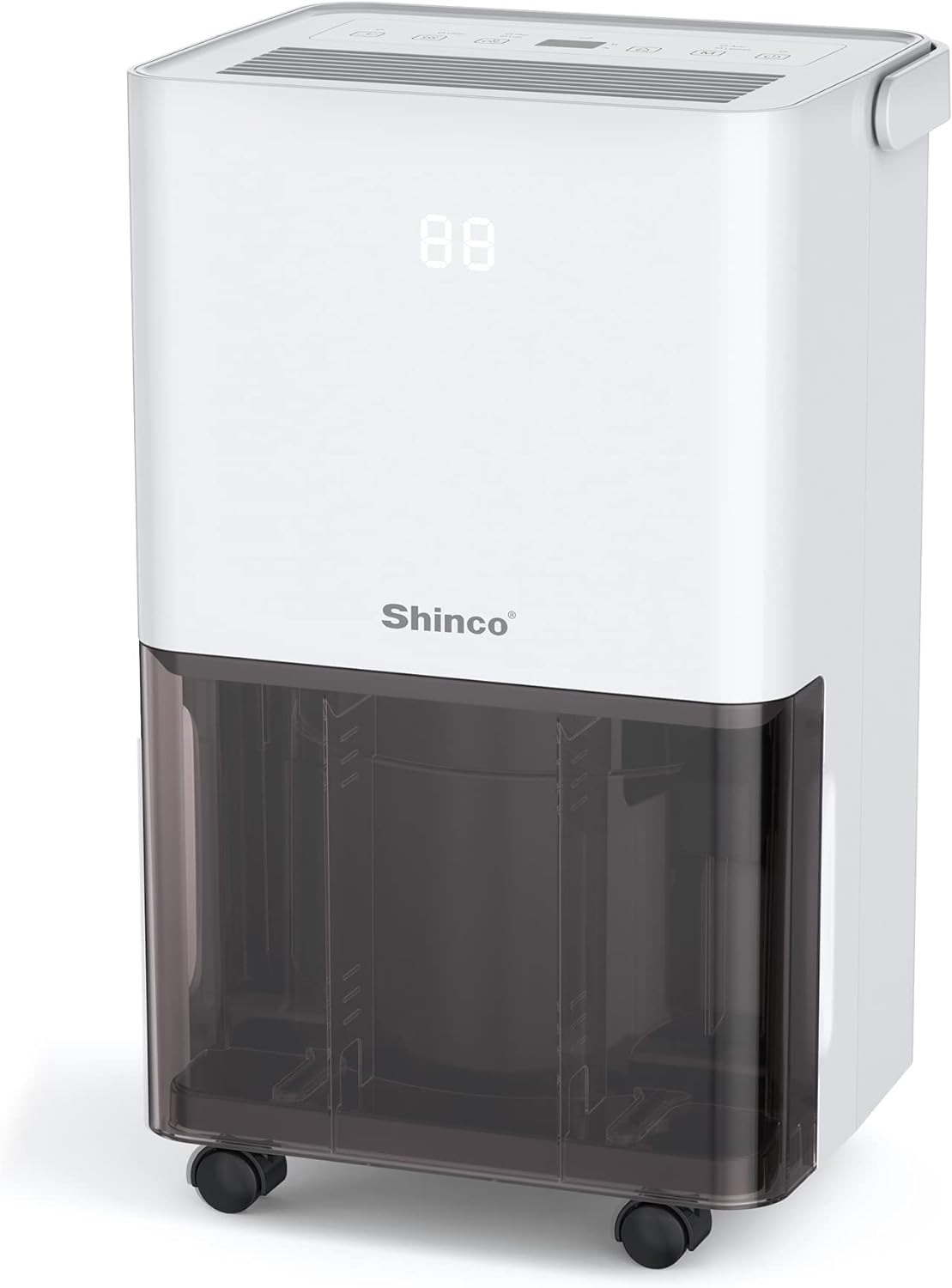 SHINCO 10L/Day Energy Efficient Electric Compressor Dehumidifier for home,Carbon Air Purifier, Continuous Drainage，Auto Restart，Laundry Drying，24 Hour Timer，Damp Mould Control - Amazing Gadgets Outlet