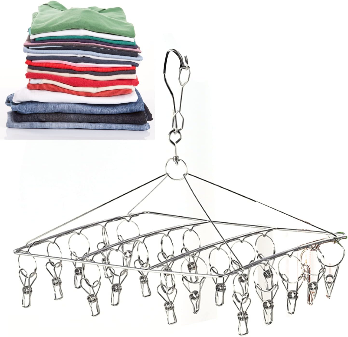 Shipenophy Hangers for Hanging Laundry, for Hanging Underwear, Reasonable Clearance for Towels (Square) - Amazing Gadgets Outlet