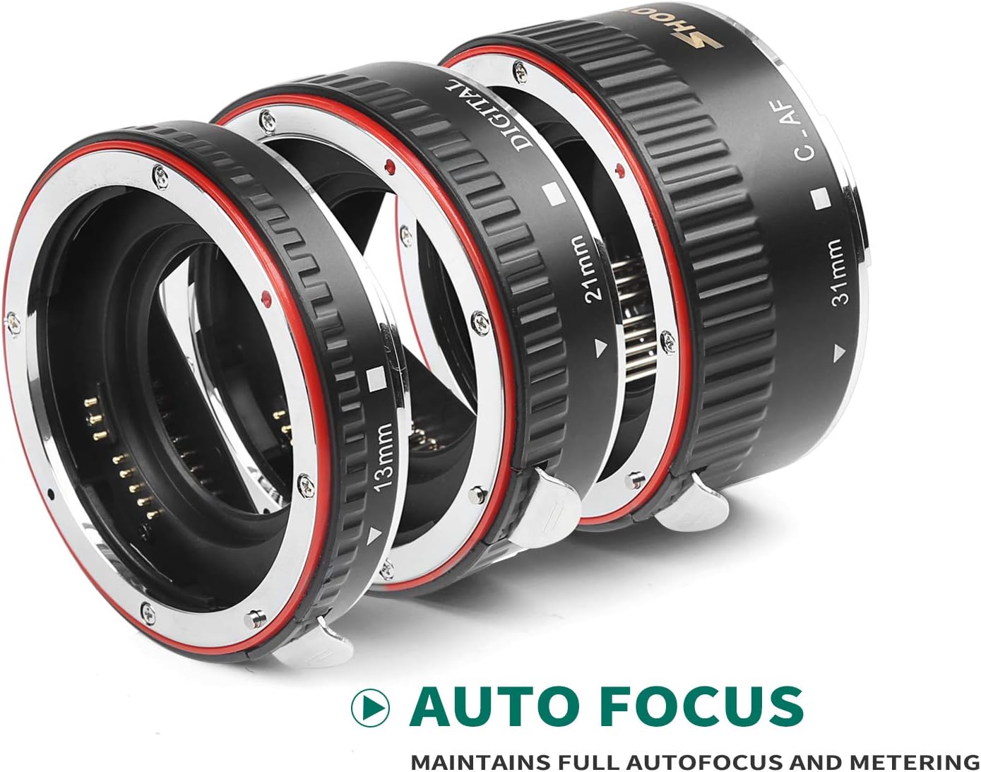 SHOOT AF Auto Focus Macro Extension Tube Set for Canon EOS EF EF - S Lens DSLR Cameras 1100D 700D 650D 600D 550D 500D 450D 400D 350D 300D 100D 70D - Amazing Gadgets Outlet