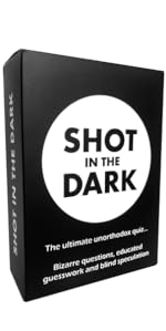 Shot in the Dark Without a Doubt? A hilarious quiz game of ridiculous questions, guesswork and family fun | 2+ players | Adults & Kids - Amazing Gadgets Outlet