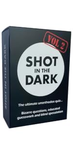 Shot in the Dark Without a Doubt? A hilarious quiz game of ridiculous questions, guesswork and family fun | 2+ players | Adults & Kids - Amazing Gadgets Outlet