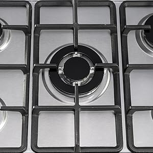 SIA 60cm Black Built Under Double Oven, 70cm 5 Burner Gas Hob & Curved Hood Fan - Amazing Gadgets Outlet