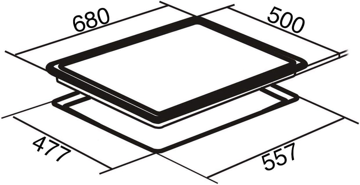 SIA 60cm Black Built Under Double Oven And 70cm Stainless Steel 5 Burner Gas Hob - Amazing Gadgets Outlet