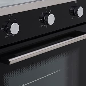 SIA 60cm Single Electric Fan Oven, Gas 4 burner Glass Hob And Curved Glass Hood - Amazing Gadgets Outlet